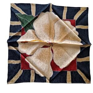 NWT Jim Thompson 100% Silk Floral Jacquard Square Dinner Table Napkin Thailand